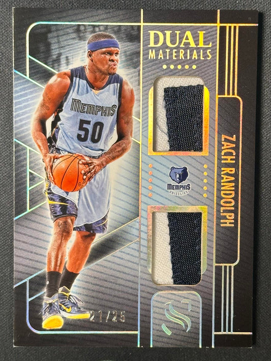 2024-25 Panini Silhouette Dual Materials Zach Randolph Holo Silver /25