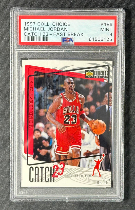 1997-98 Collector's Choice European #186 Michael Jordan PSA 9