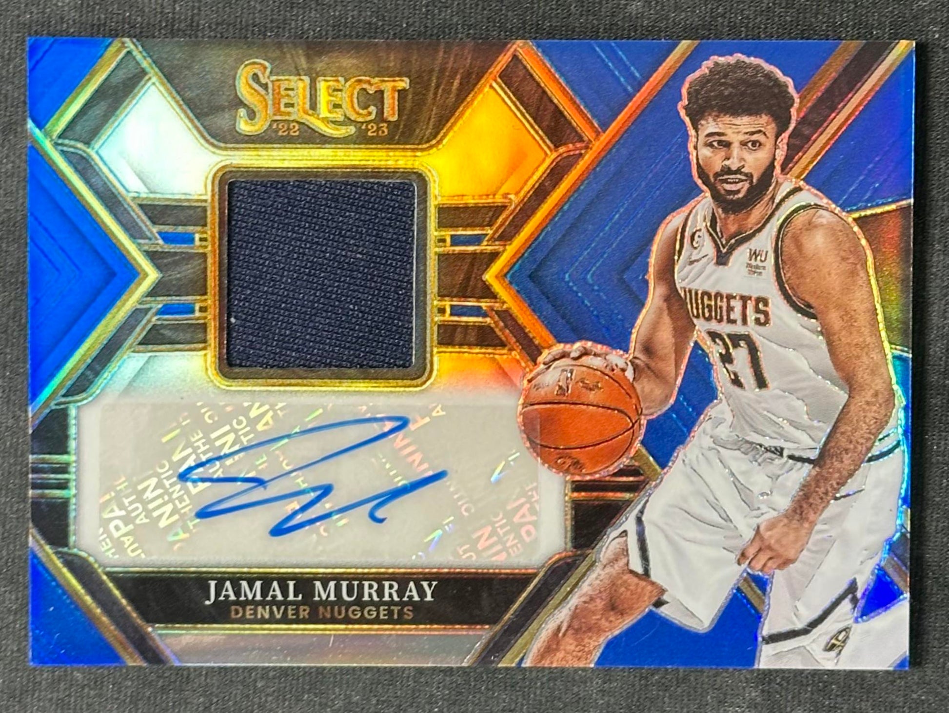 2022-23 Panini Select #AM-JMY Jamal Murray Autographed Memorabilia Blue #/49
