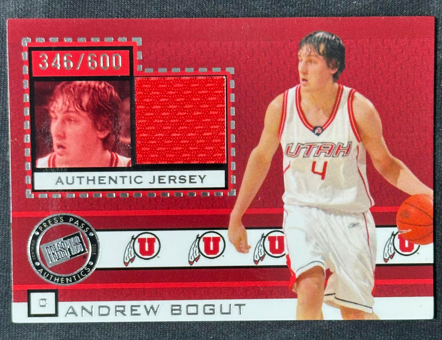 2005 Press Pass #JC/AB Andrew Bogut Jerseys #/600