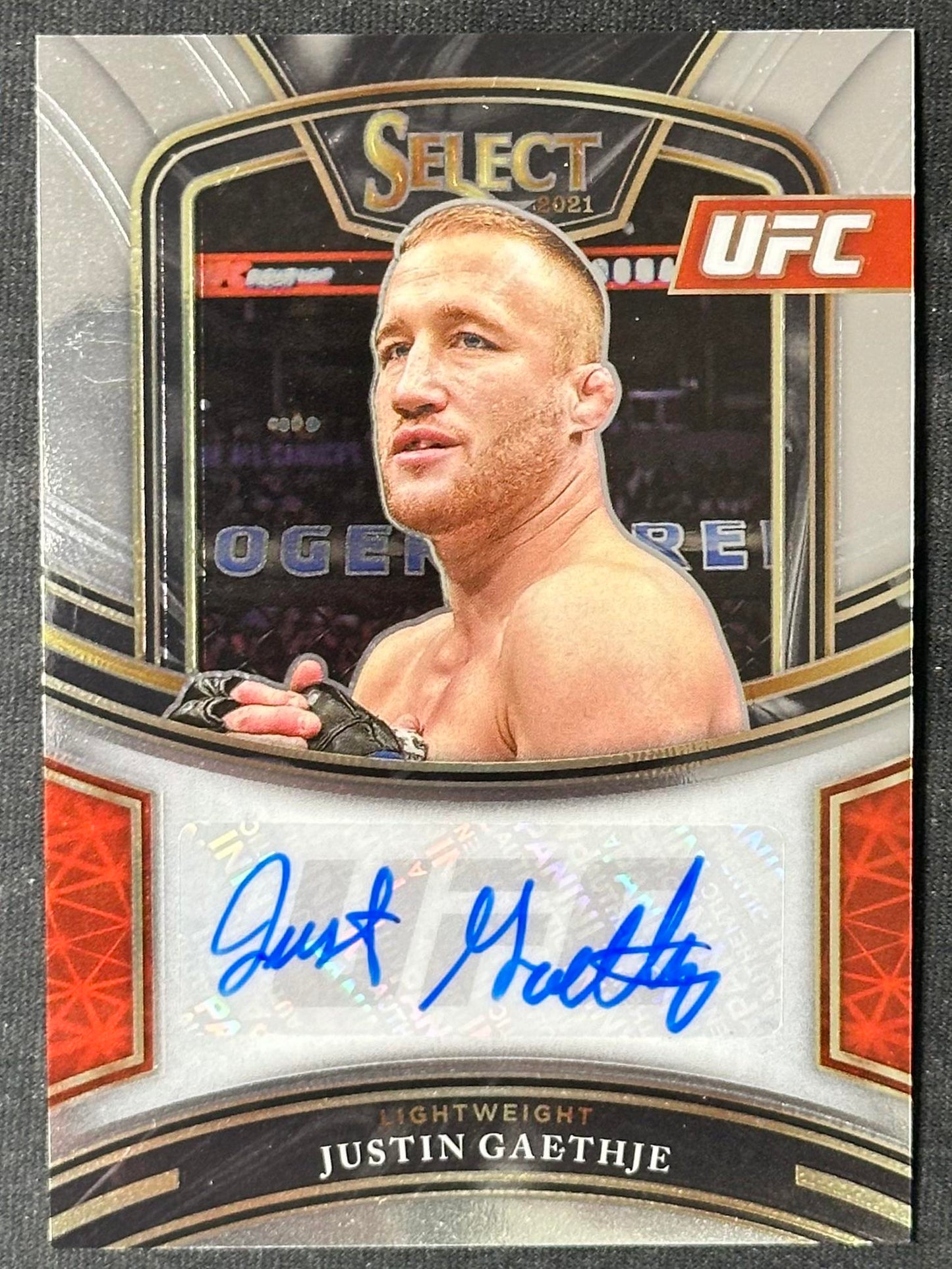 2021 Panini Select UFC #SG-JGH Justin Gaethje Signatures #/99
