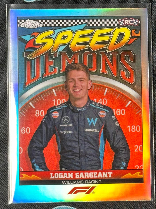 2023 Topps Chrome Formula 1 #SD-LS Logan Sargeant Speed Demons