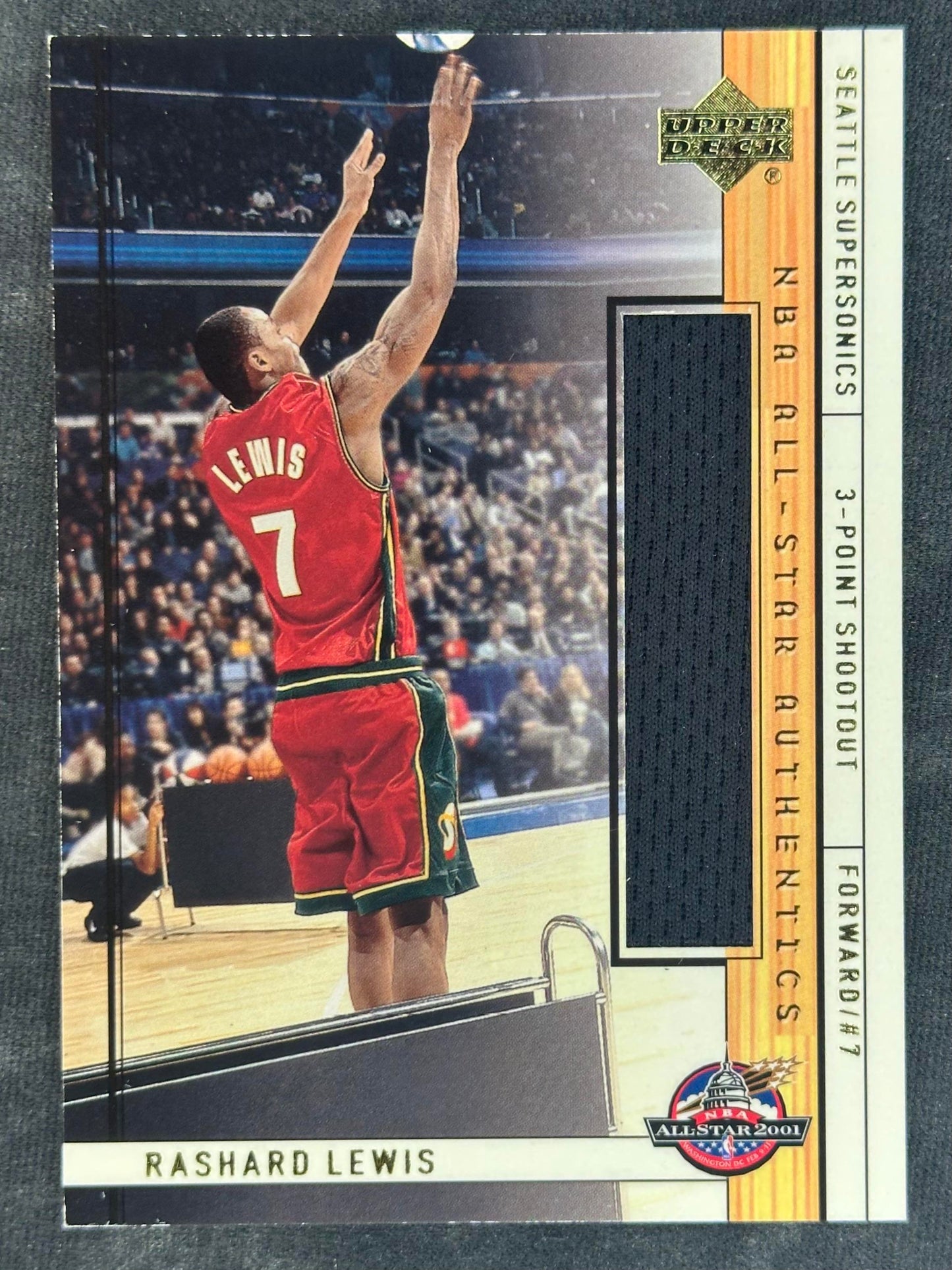 2001-02 Upper Deck #RL-AS Rashard Lewis NBA All-Star Authentics