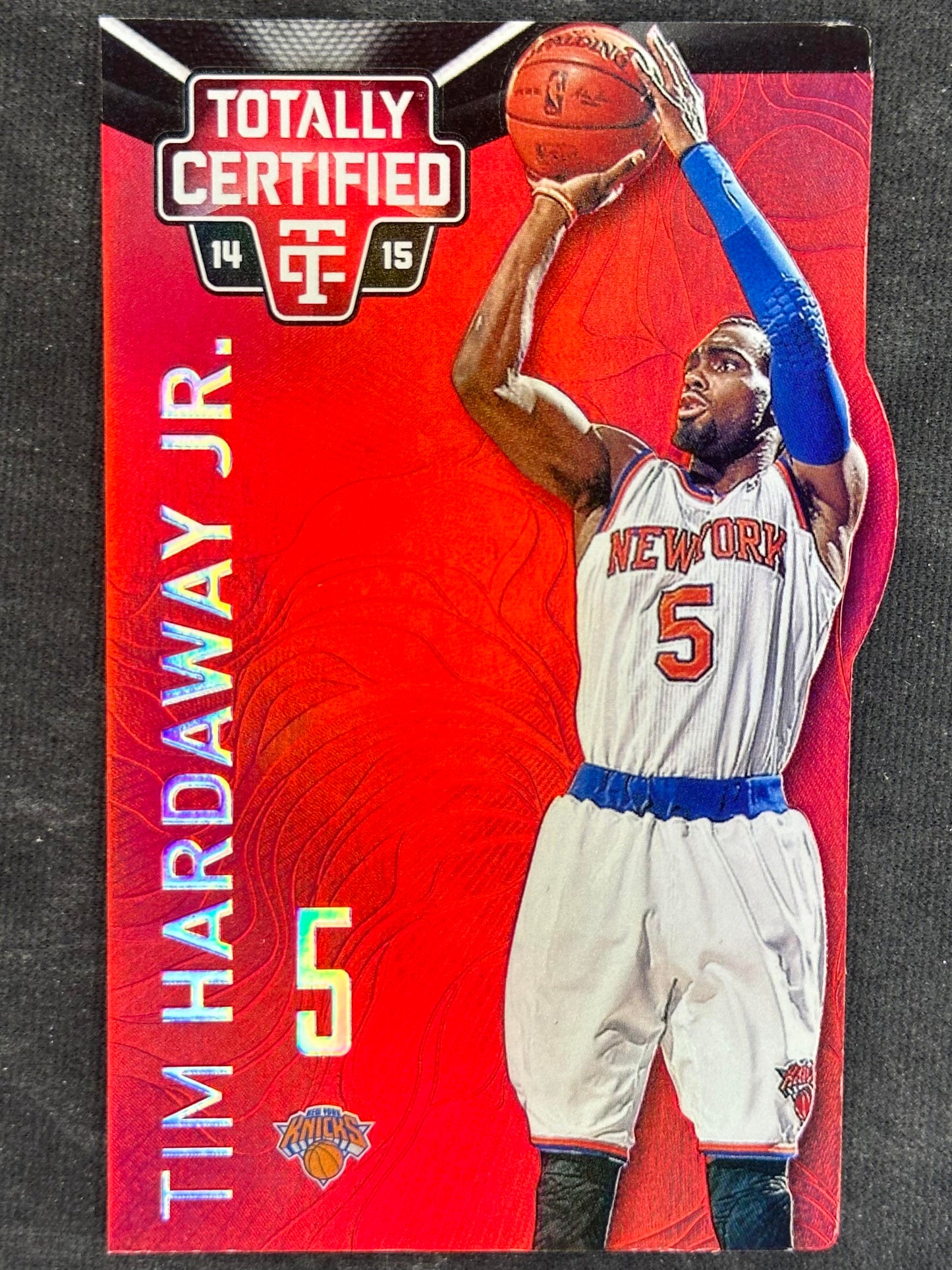 2014-15 Totally Certified #44 Tim Hardaway Jr. Platinum Mirror Red Die Cuts /135