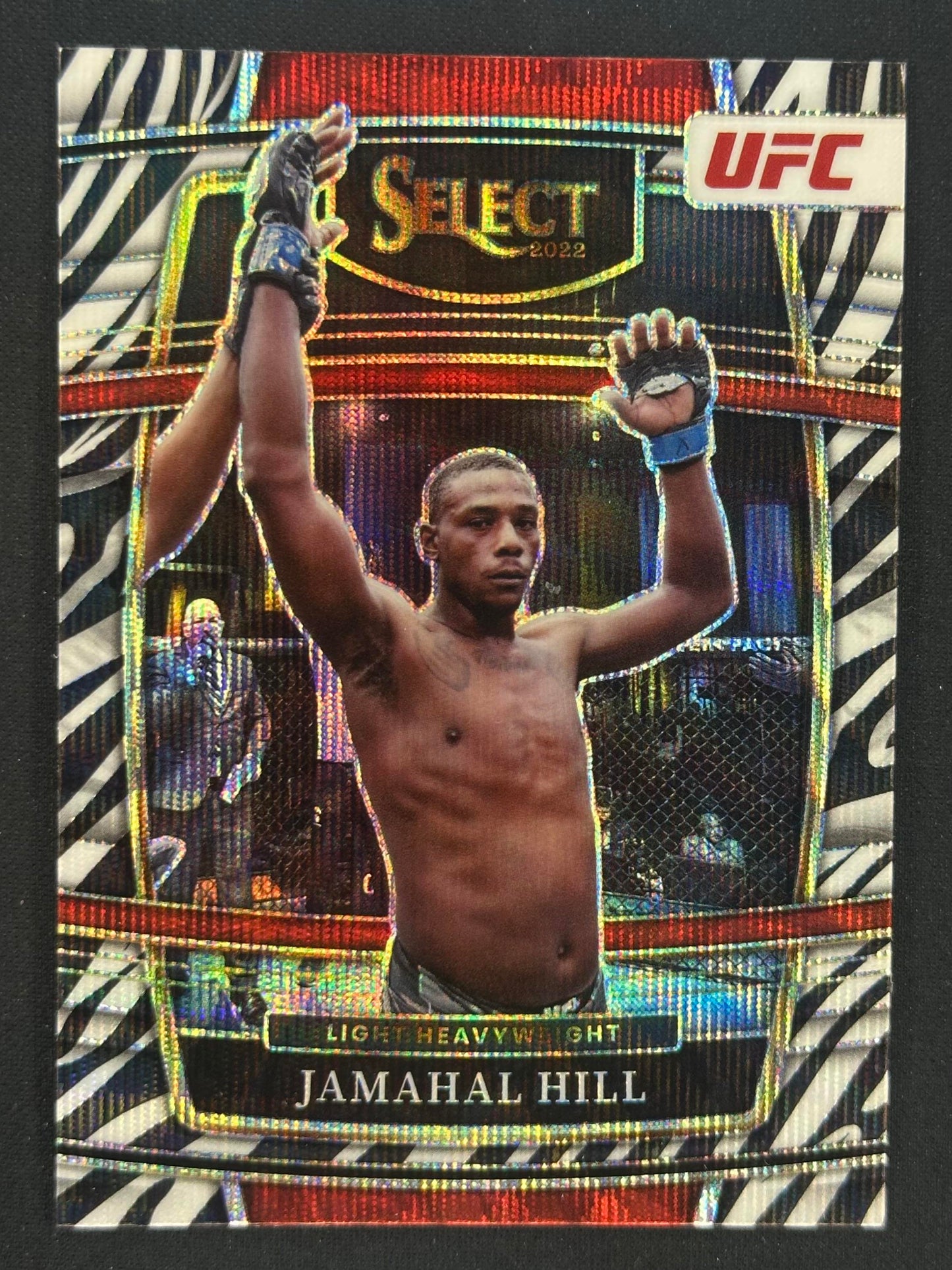 2022 Panini Select UFC #68 Jamahal Hill Zebra Prizms