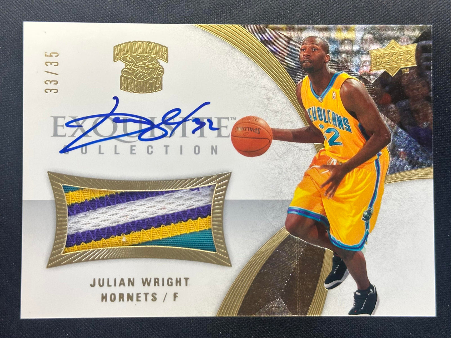 2007-08 Upper Deck Exquisite Collection Julian Wright Autographs Patches /35