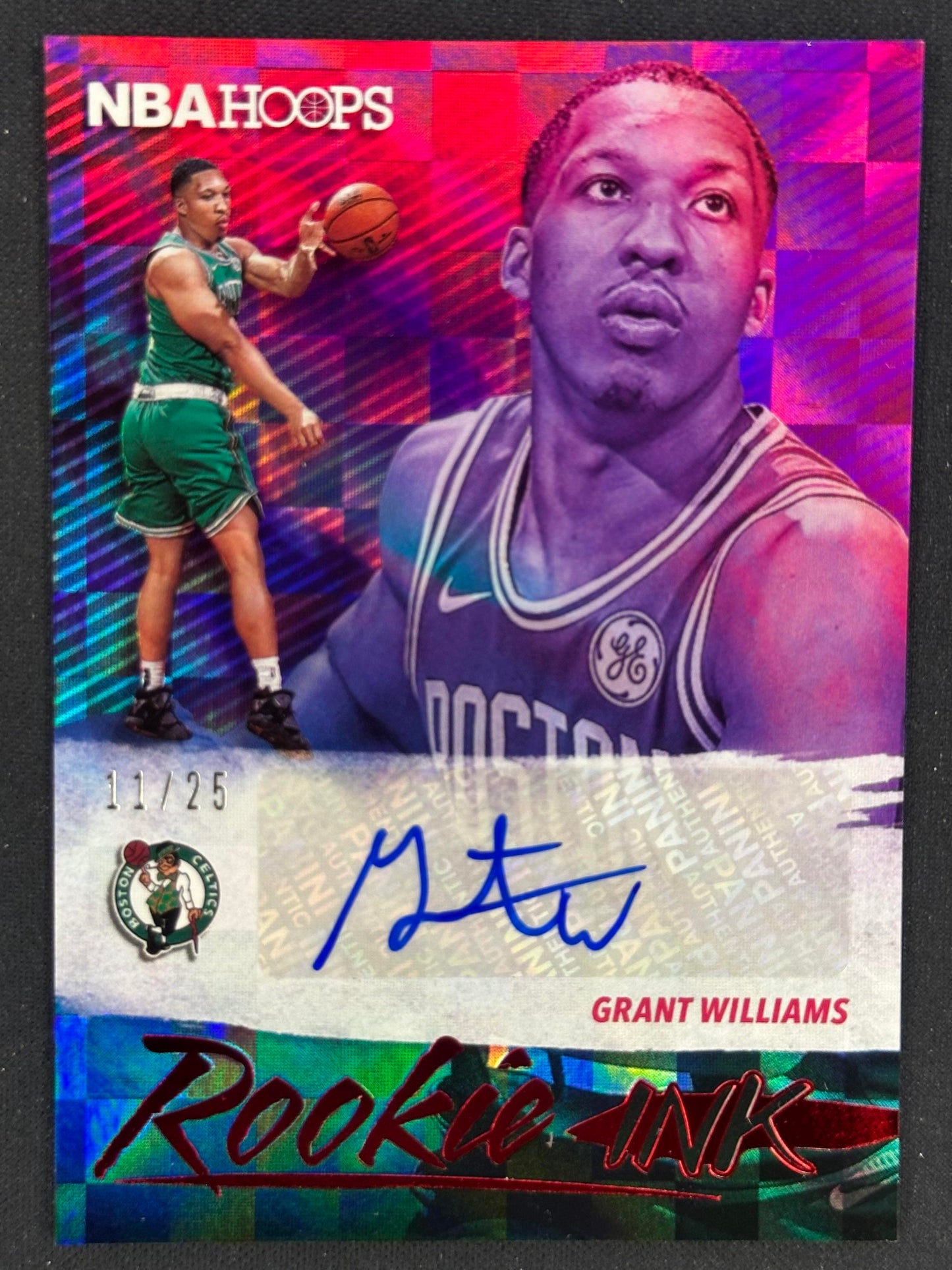 2019-20 Hoops #RI-GWL Grant Williams Rookie Ink Red #/25