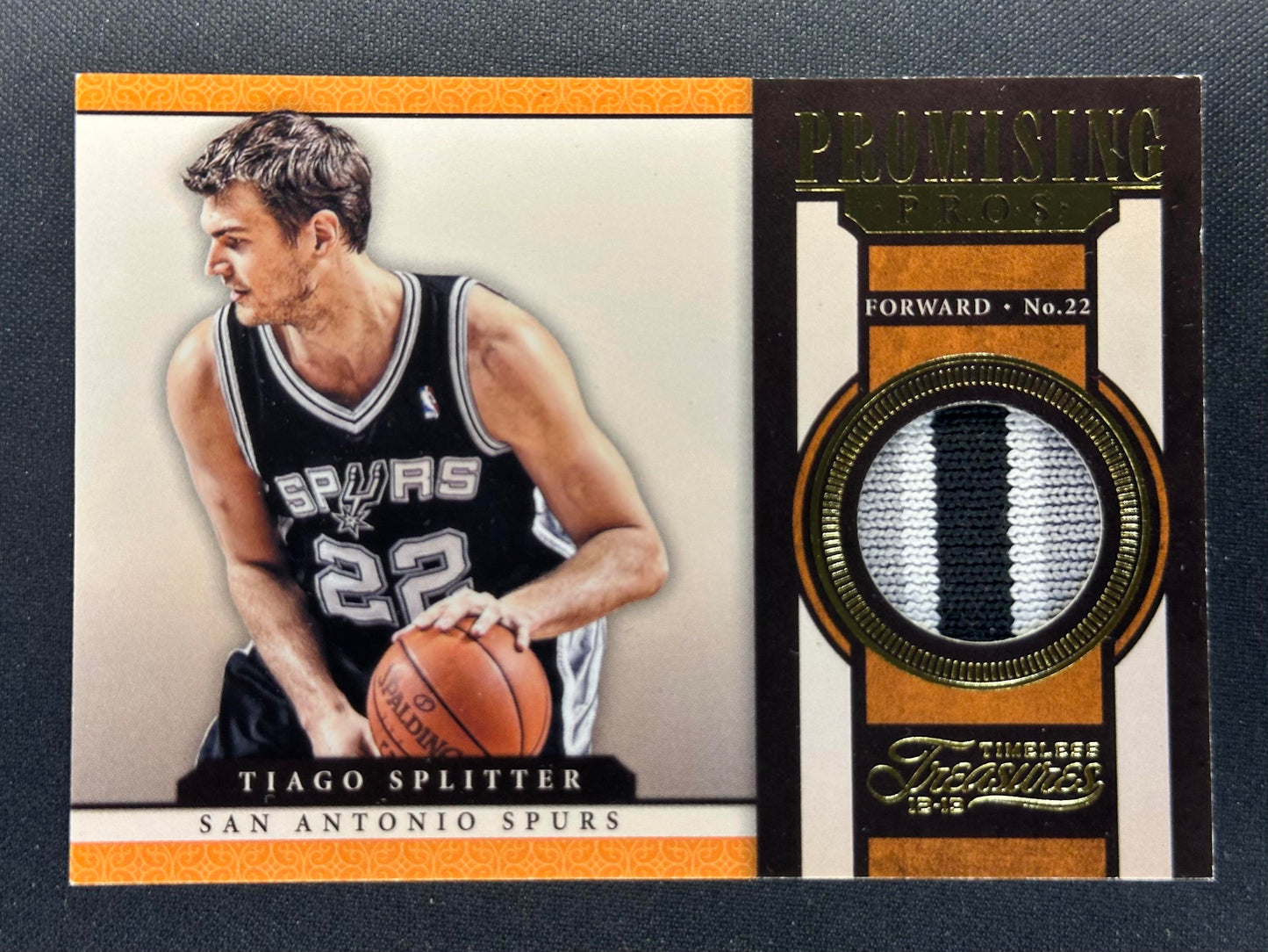 2012-13 Panini Timeless Treasures Tiago Splitter Promising Pros Materials /10