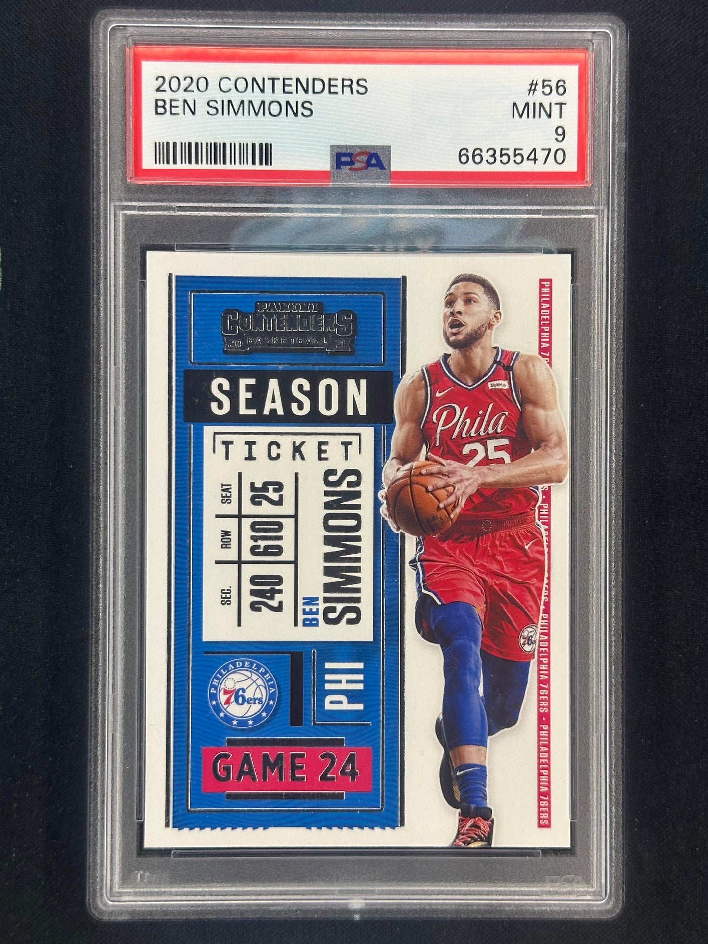 2020 Panini Contenders #56 Ben Simmons /49 PSA 9