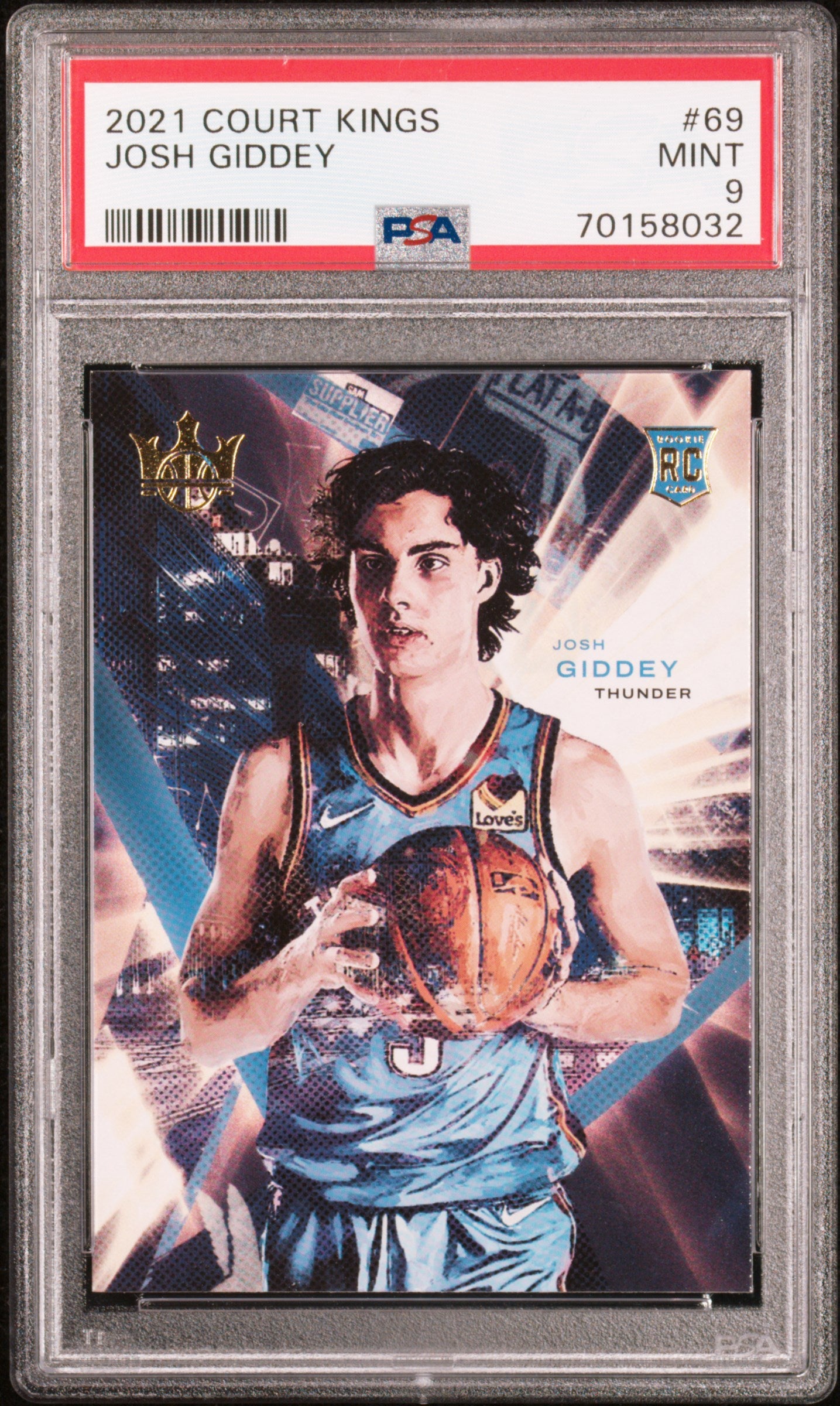 2021 Panini Court Kings #69 Josh Giddey PSA 9