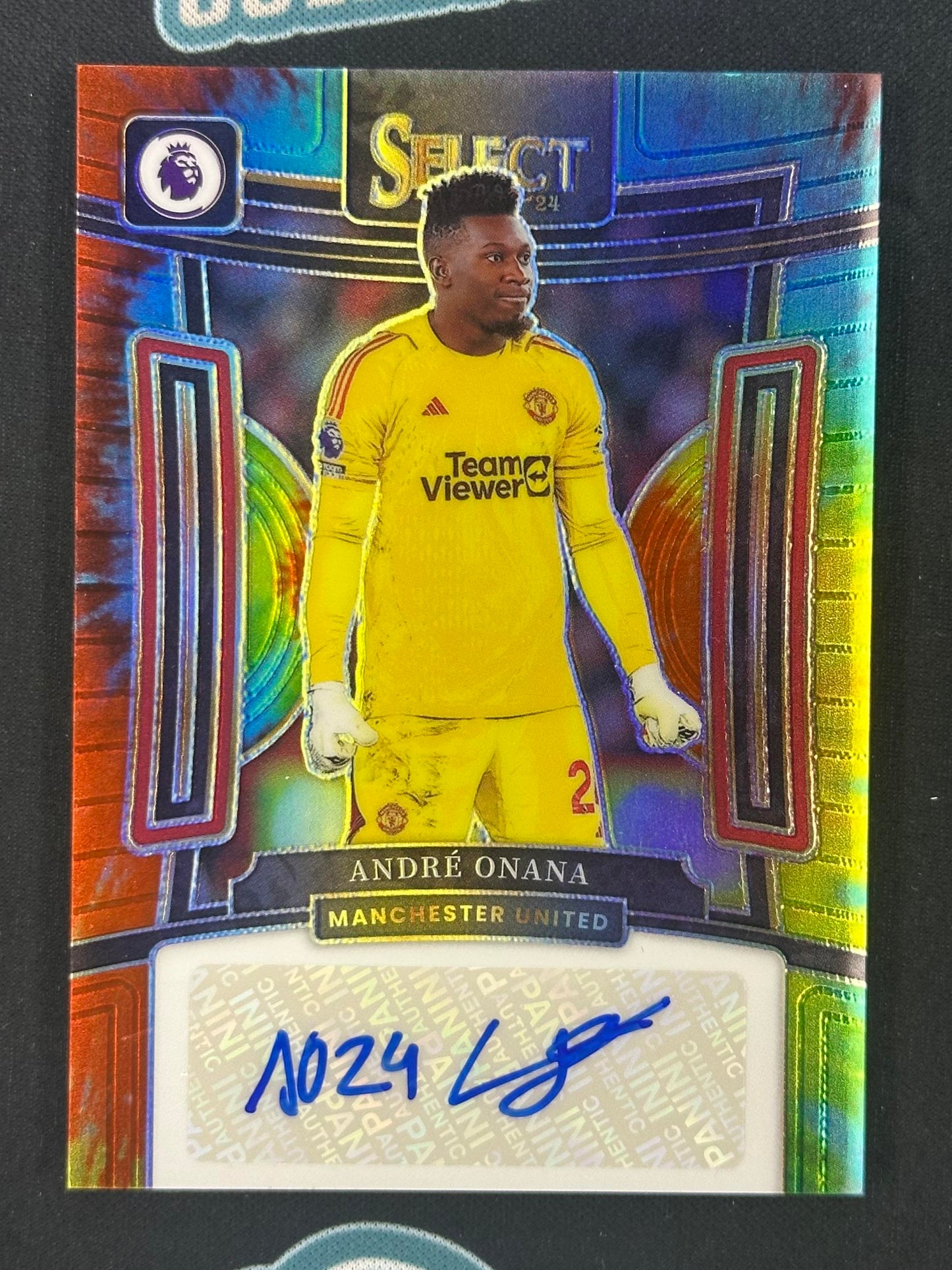2023-24 Panini Select Premier League - Signatures Tie-Dye #S-AO Andre Onana #/25
