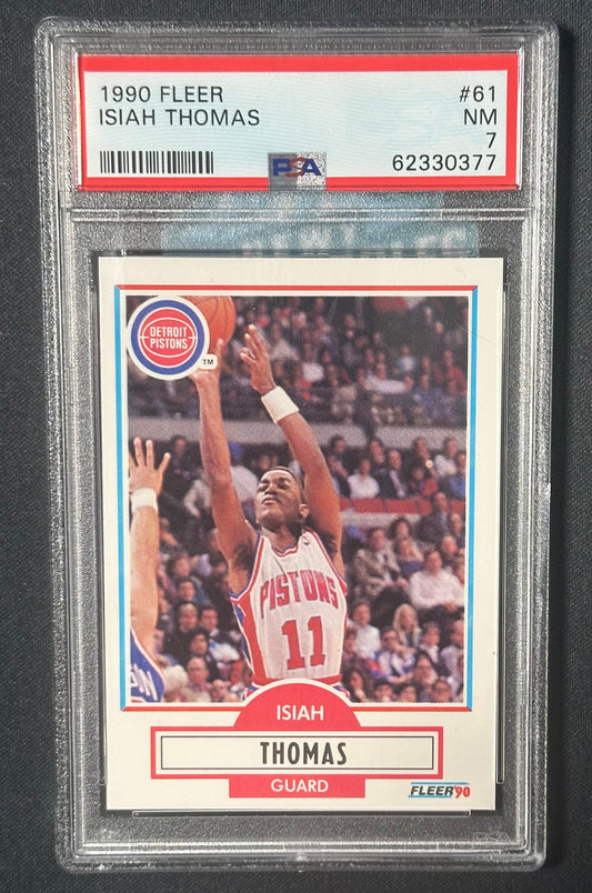1990 Fleer #61 Isiah Thomas PSA 7