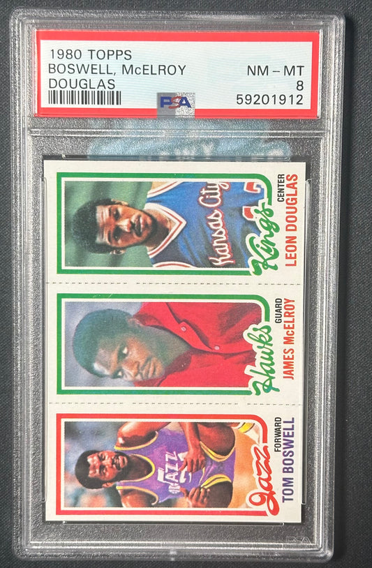 1980 Topps Boswell, McElroy, Douglas PSA NM-MT 8