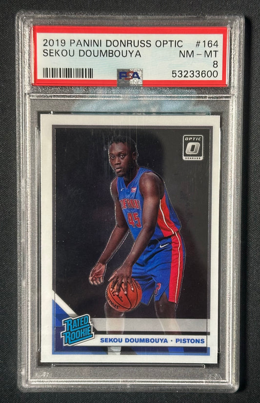 2019 Panini Donruss Optic #164 Sekou Doumbouya PSA 8