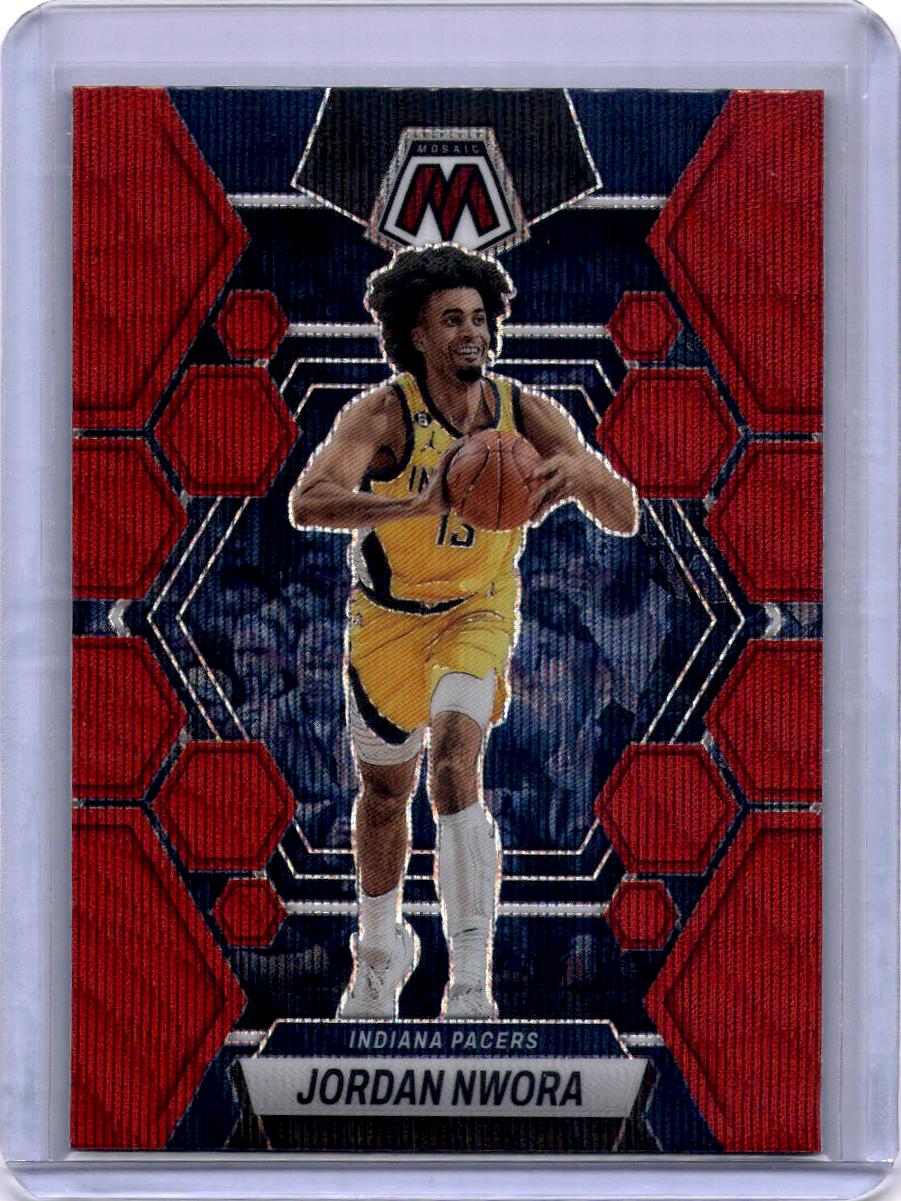 2022-23 Panini Mosaic #24 Jordan Nwora Red Wave