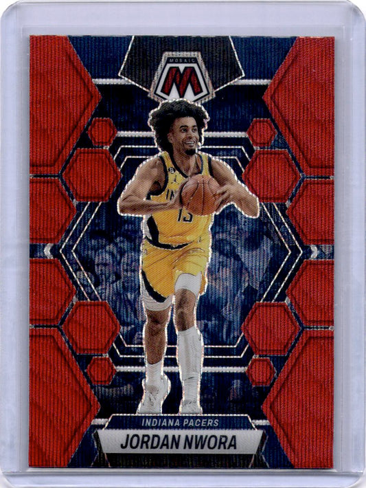 2022-23 Panini Mosaic #24 Jordan Nwora Red Wave