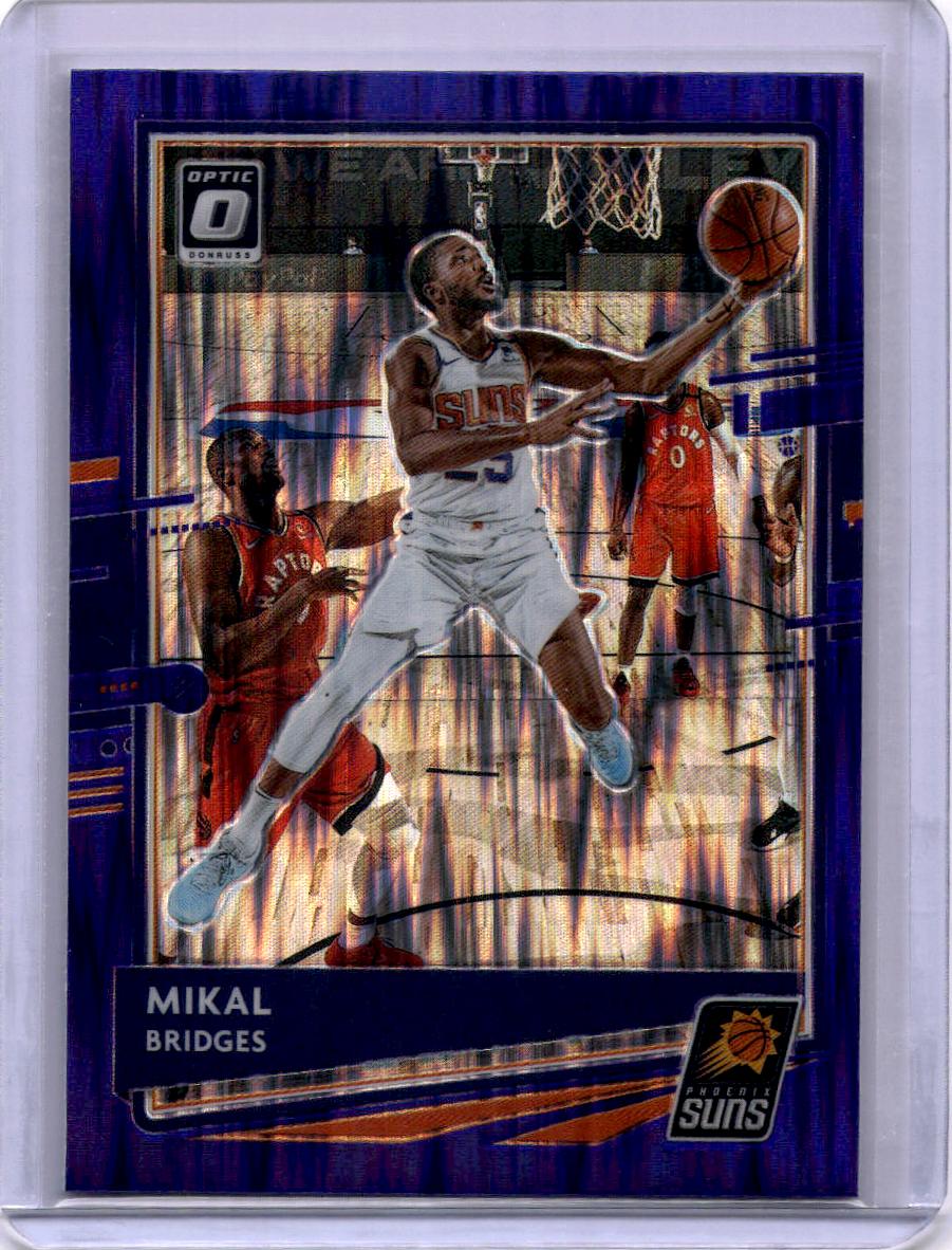 2020-21 Donruss Optic #54 Mikal Bridges Purple Shock