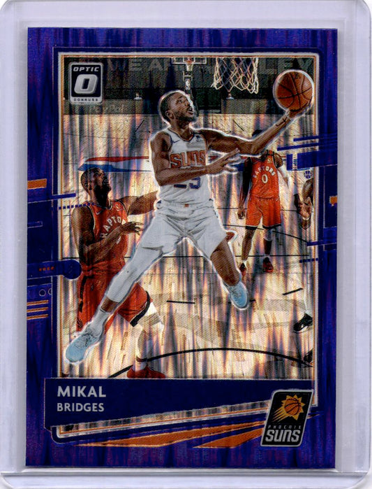2020-21 Donruss Optic #54 Mikal Bridges Purple Shock