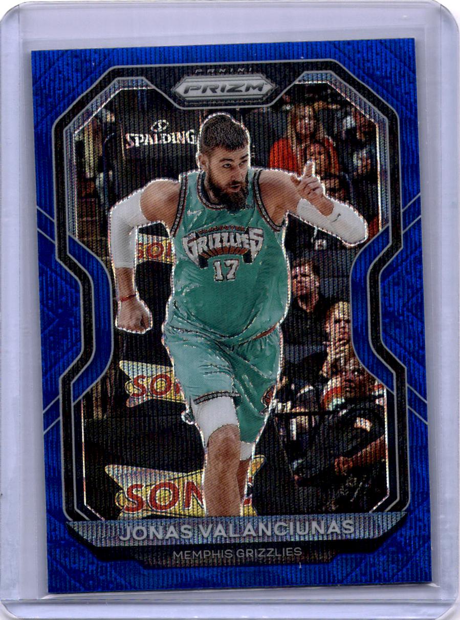 2020-21 Panini Prizm #188 Jonas Valanciunas Blue Wave Prizms