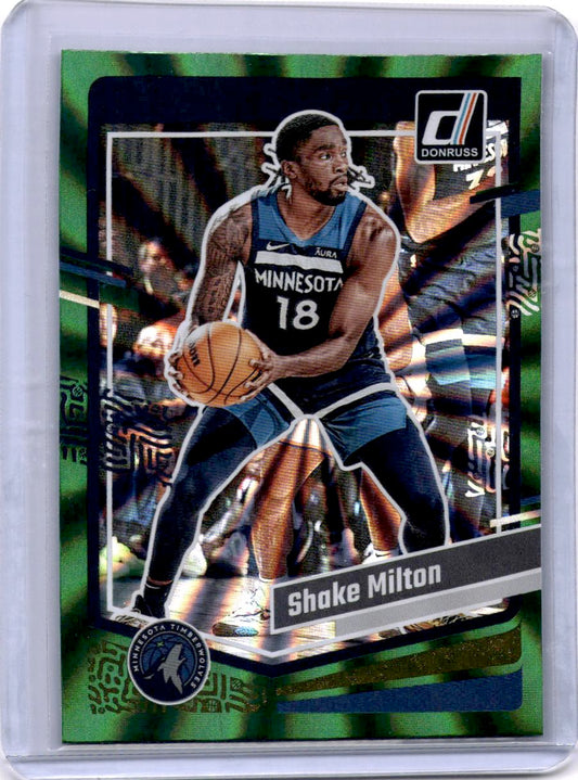 2023-24 Donruss #150 Shake Milton Green Laser Holo