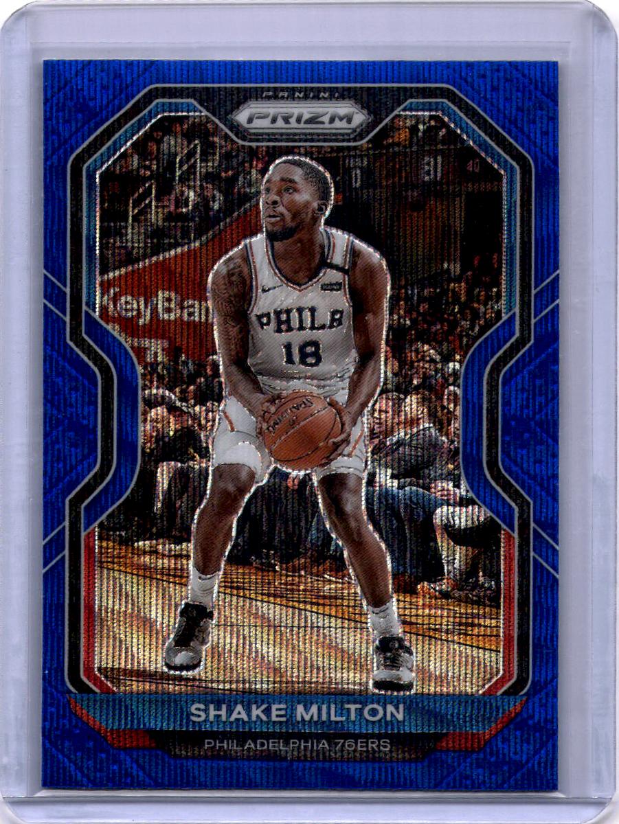 2020-21 Panini Prizm #131 Shake Milton Blue Wave Prizms