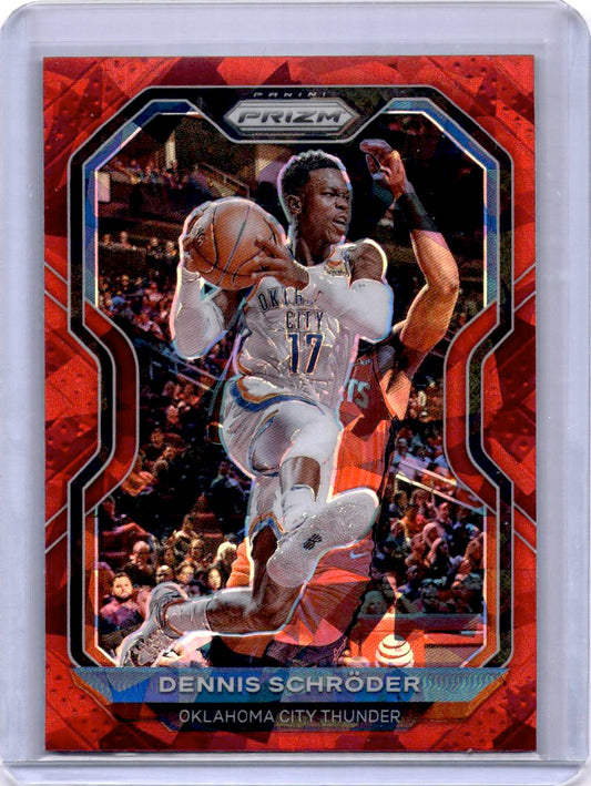 2020-21 Panini Prizm #128 Dennis Schroder Red Ice Prizms
