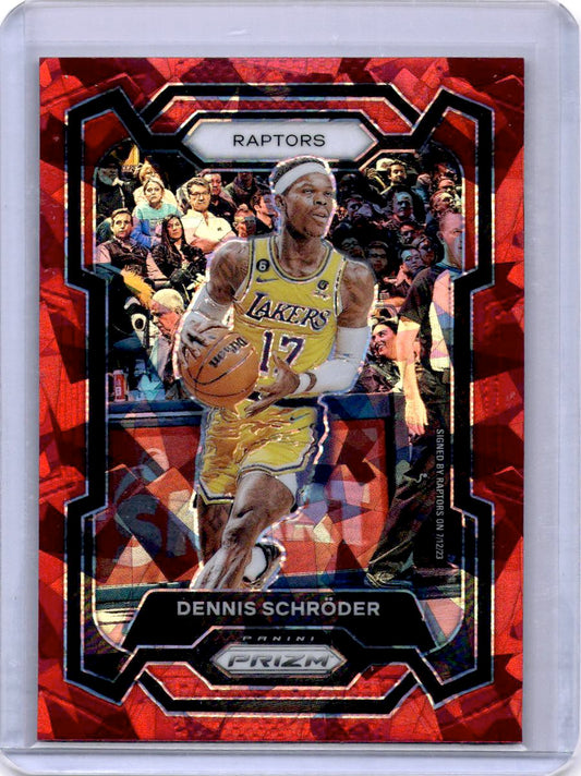 2023-24 Panini Prizm #265 Dennis Schroder Prizms Red Ice