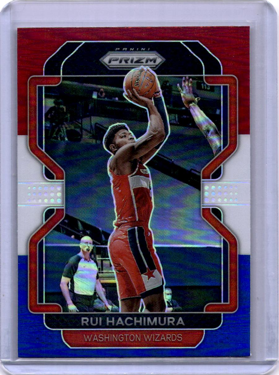 2021-22 Panini Prizm #234 Rui Hachimura Red White and Blue