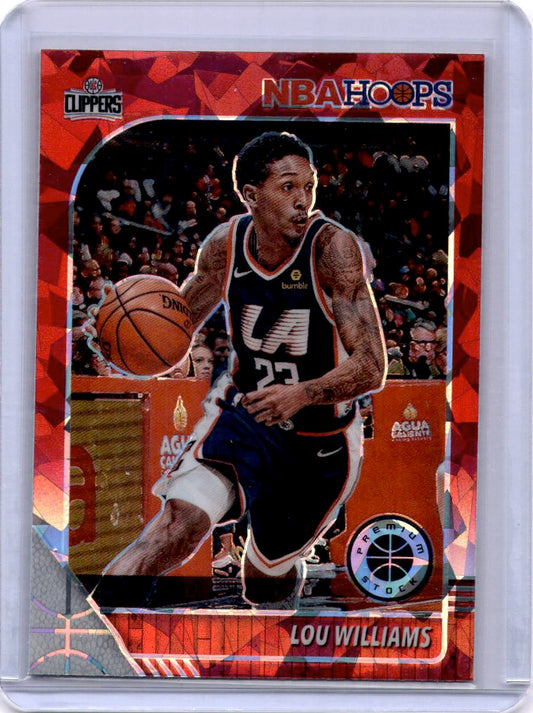 2019-20 Hoops Premium Stock #84 Lou Williams Prizms Red Cracked Ice