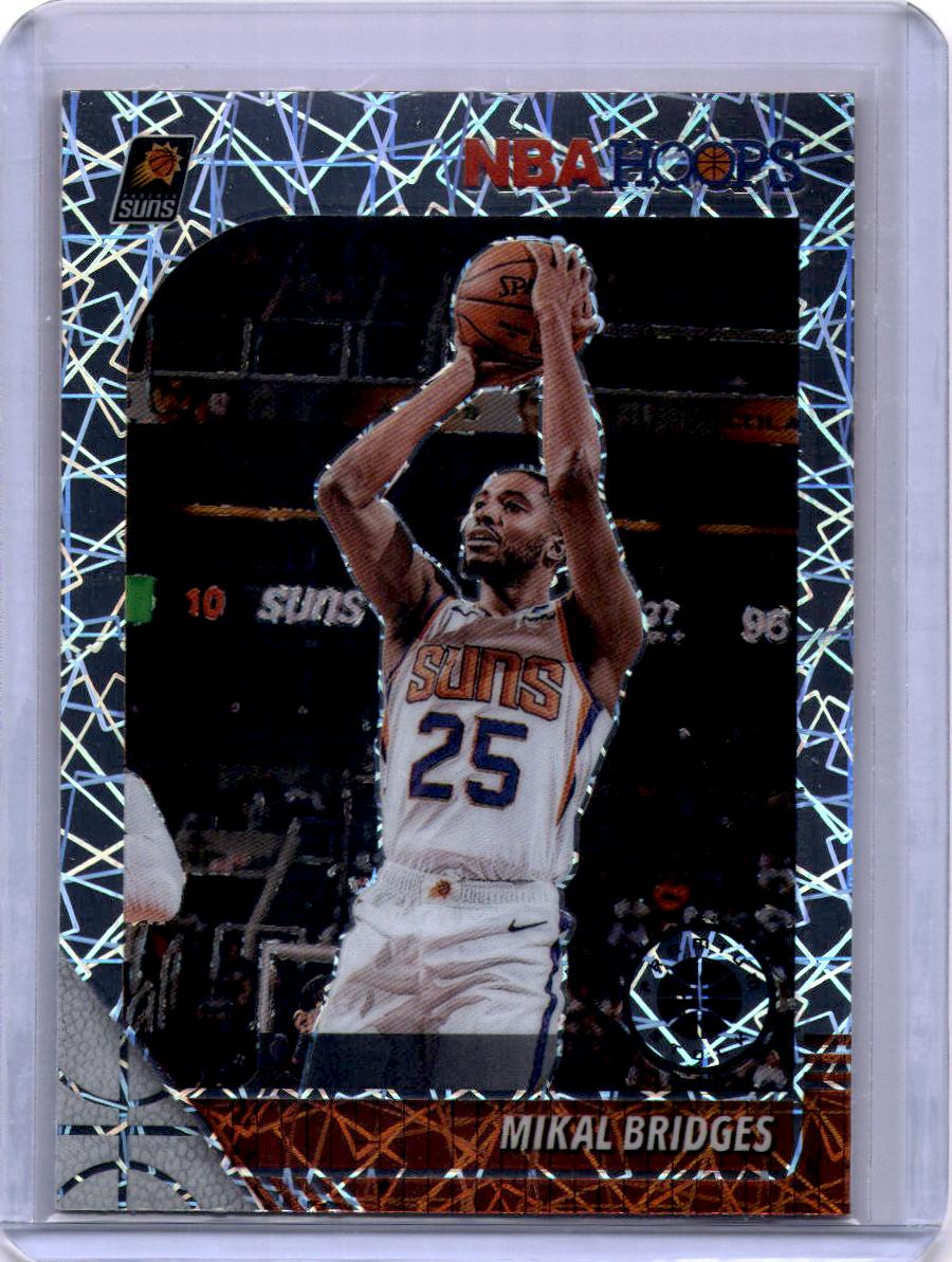 2019-20 Hoops Premium Stock #153 Mikal Bridges Prizms Silver Laser