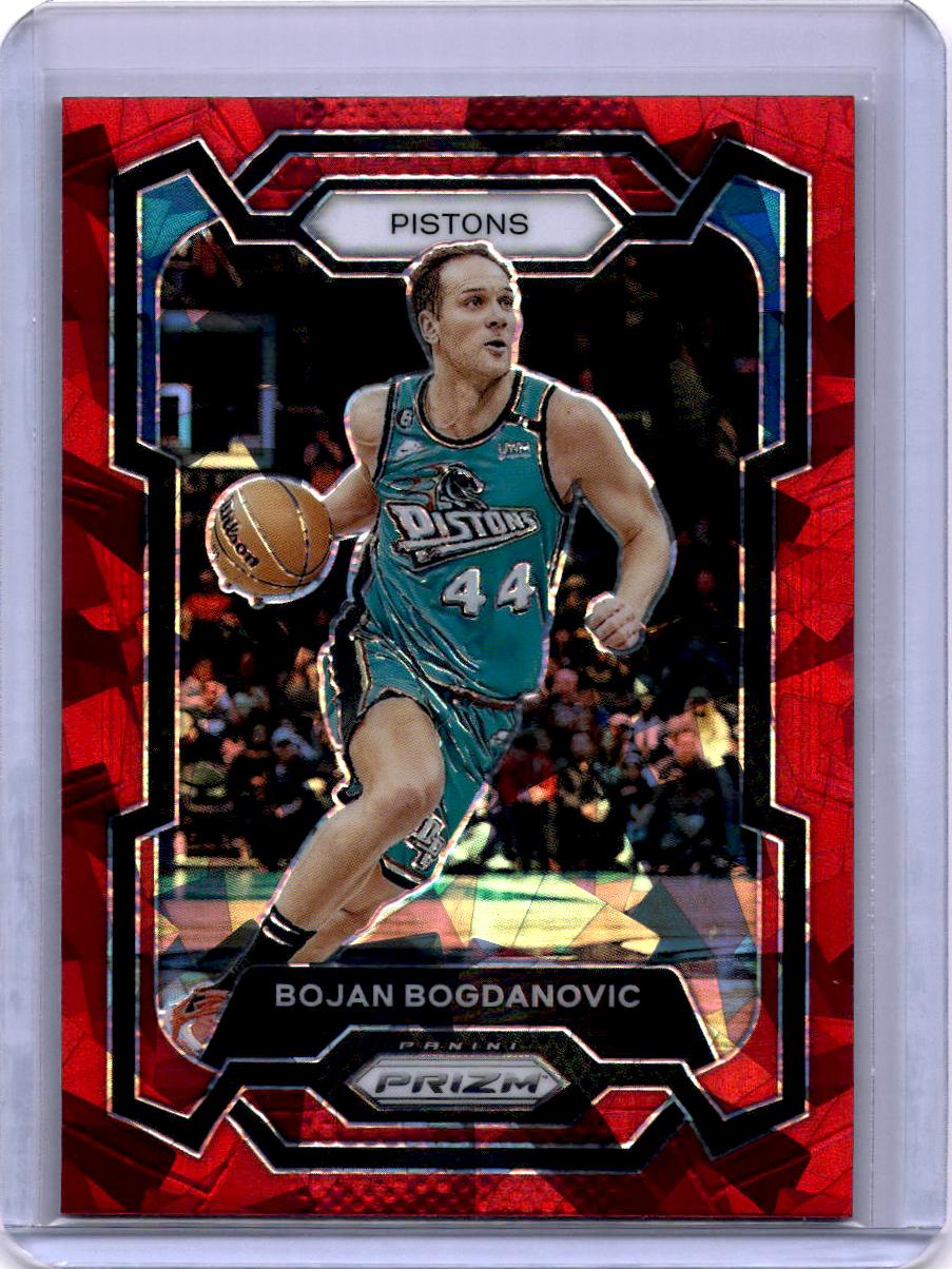 2023-24 Panini Prizm #44 Bojan Bogdanovic Prizms Red Ice
