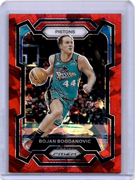 2023-24 Panini Prizm #44 Bojan Bogdanovic Prizms Red Ice