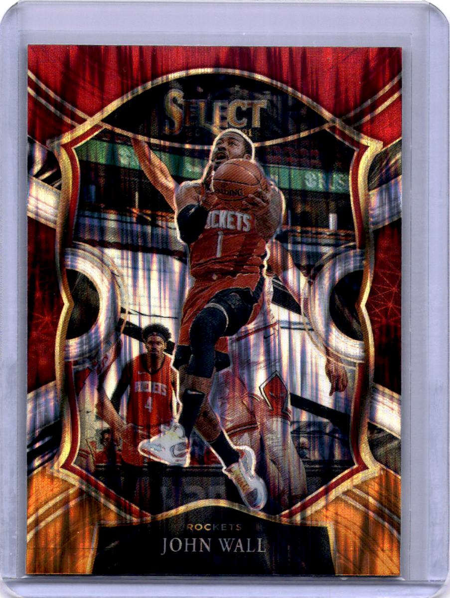 2020-21 Panini Select #31 John Wall Red White Orange Flash