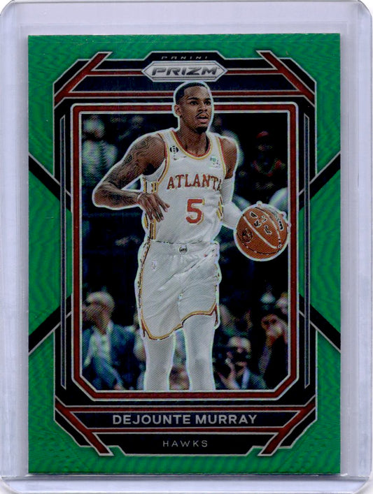 2022-23 Panini Prizm #146 Dejounte Murray Prizms Green