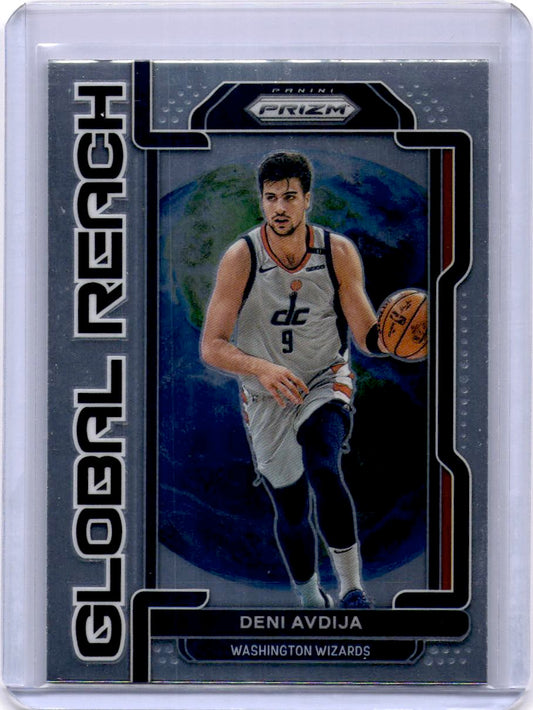2021-22 Panini Prizm #8 Deni Avdija Global Reach Prizms Silver