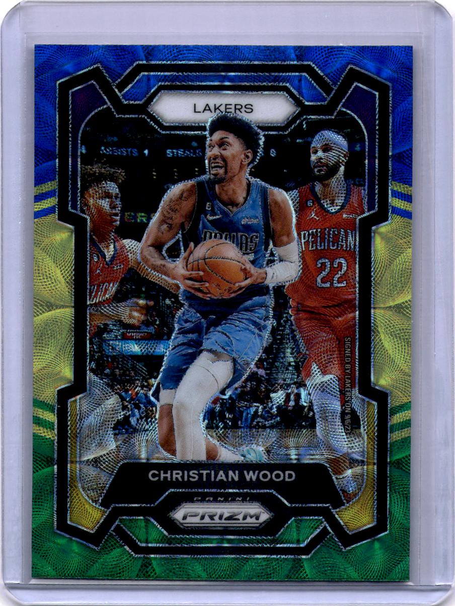 2023-24 Panini Prizm #245 Christian Wood Prizms Choice Blue Yellow and Green