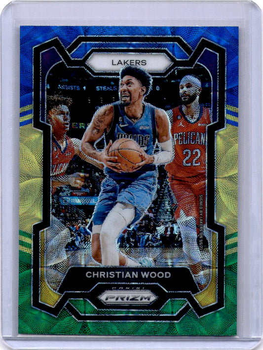 2023-24 Panini Prizm #245 Christian Wood Prizms Choice Blue Yellow and Green