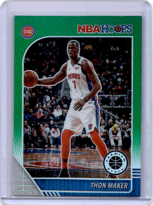 2019-20 Hoops Premium Stock #58 Thon Maker Prizms Green