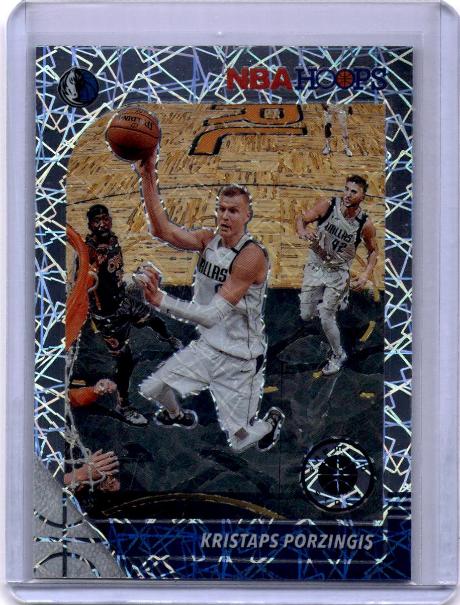 2019-20 Hoops Premium Stock #40 Kristaps Porzingis Prizms Silver Laser