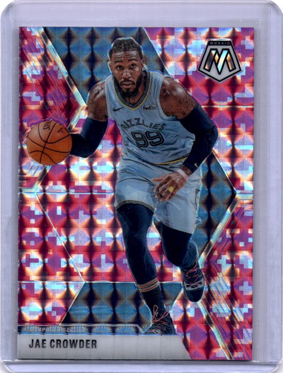 2019-20 Panini Mosaic #56 Jae Crowder Camo Pink