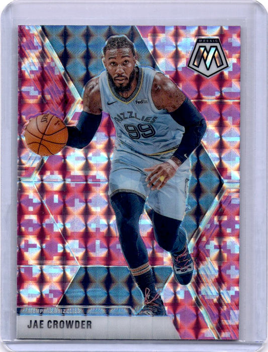 2019-20 Panini Mosaic #56 Jae Crowder Camo Pink