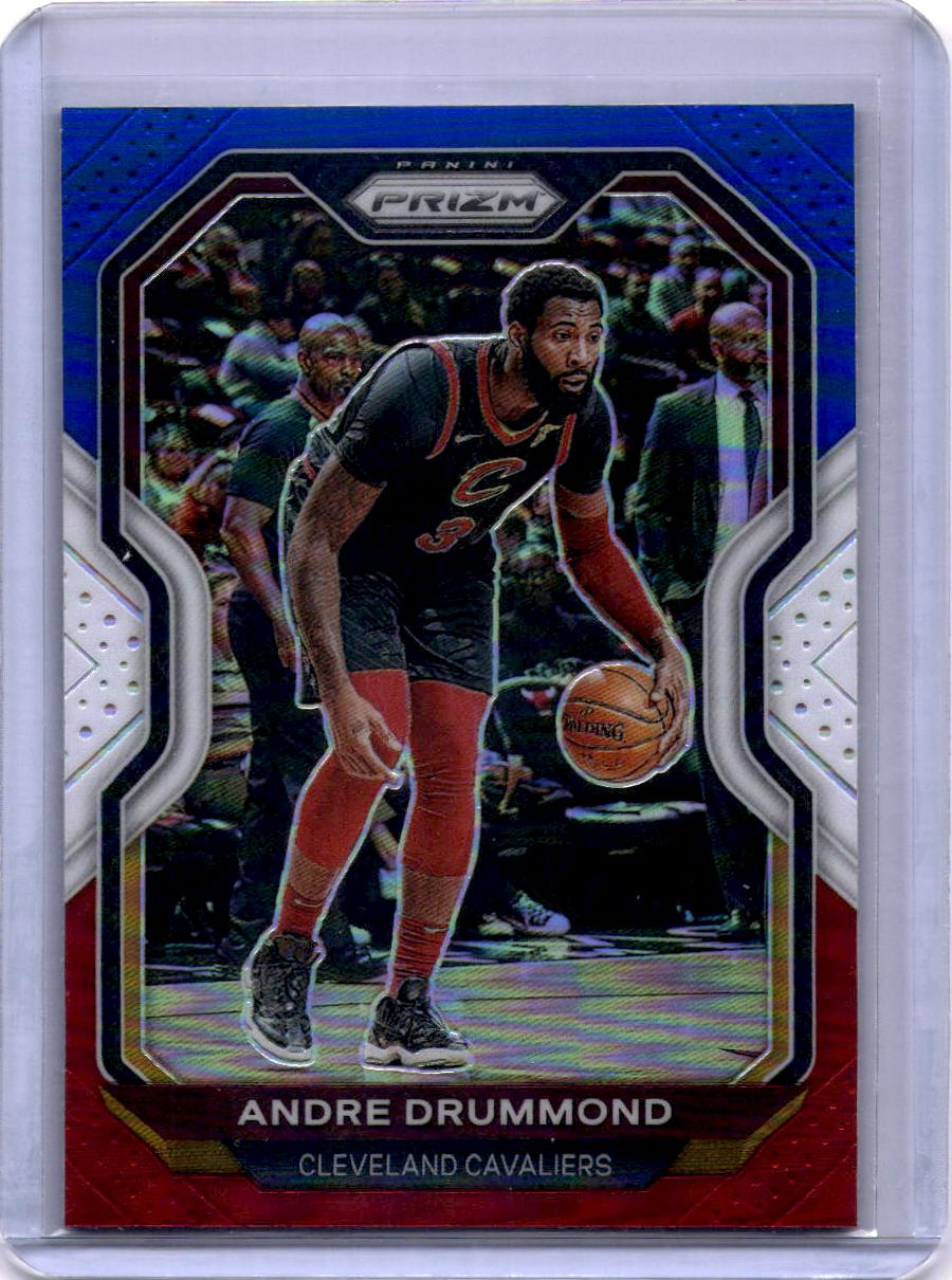 2020-21 Panini Prizm #222 Andre Drummond Red, White and Blue Prizms