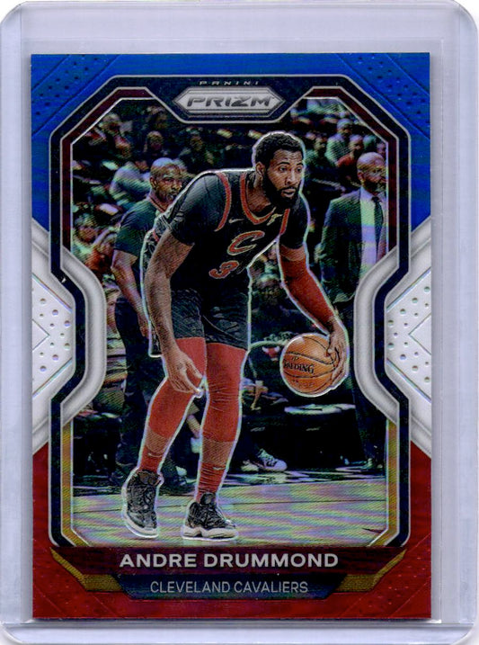 2020-21 Panini Prizm #222 Andre Drummond Red, White and Blue Prizms