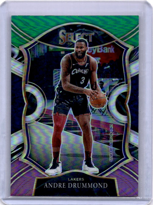 2020-21 Panini Select #5 Andre Drummond Green White Purple