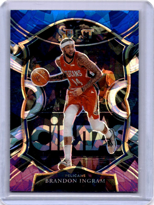 2020-21 Panini Select #53 Brandon Ingram Blue White Purple Cracked Ice