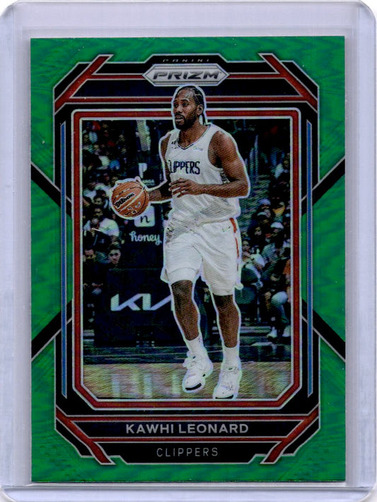 2022-23 Panini Prizm #128 Kawhi Leonard Prizms Green