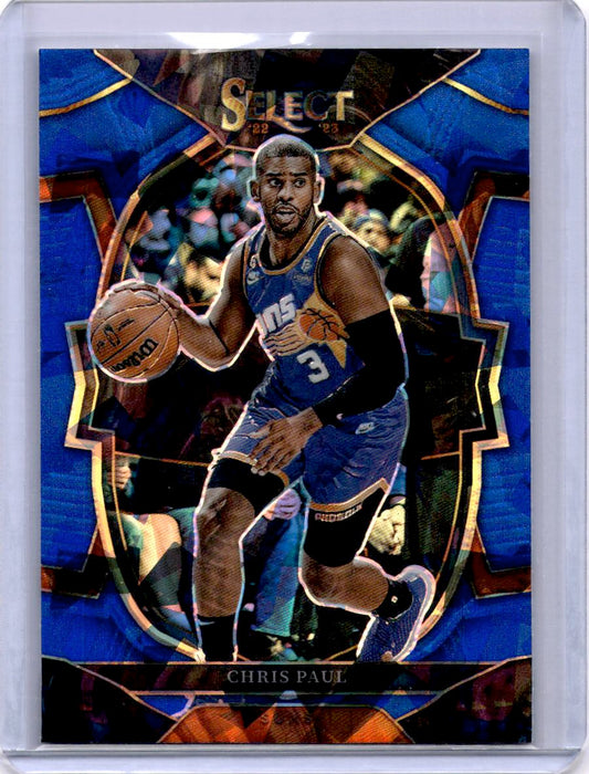 2022-23 Panini Select #50 Chris Paul Blue Cracked Ice Prizms
