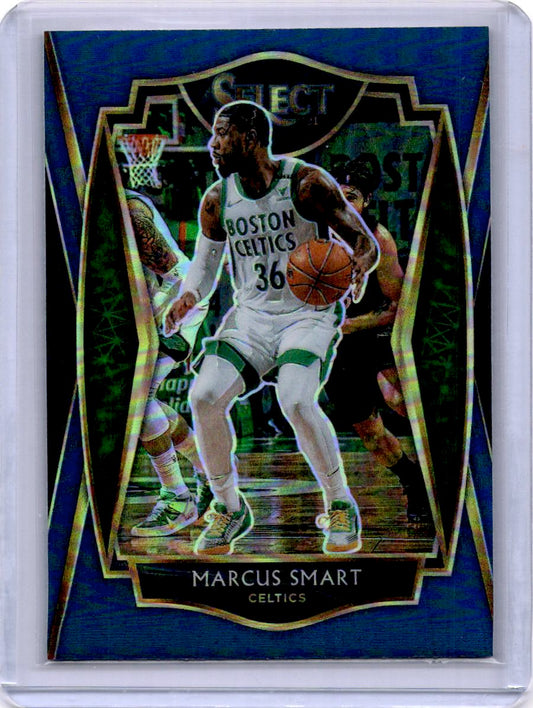 2020-21 Panini Select #111 Marcus Smart Blue Prizms