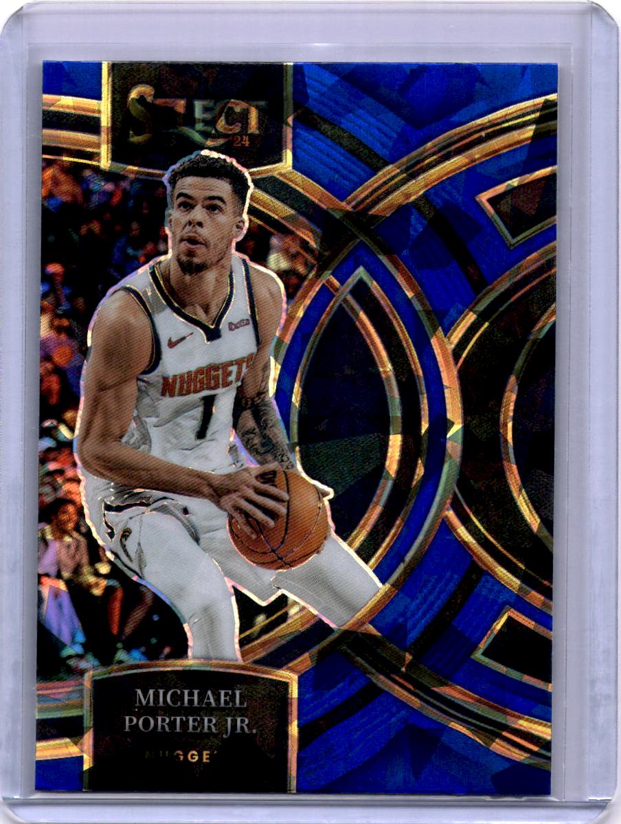 2023-24 Panini Select #178 Michael Porter Jr. Blue Cracked Ice Prizms
