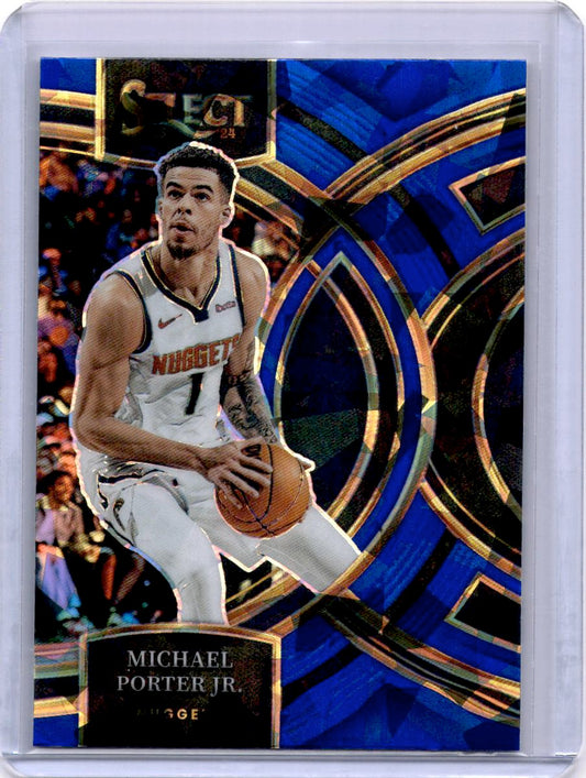 2023-24 Panini Select #178 Michael Porter Jr. Blue Cracked Ice Prizms